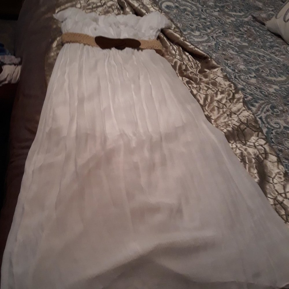 NWT Plus Size Sleeveless  Maxi White Gauze Dress-perfect for Beach!